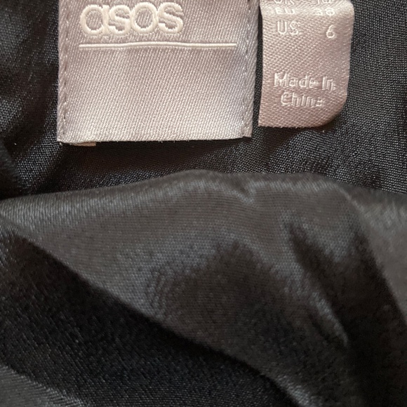 ASOS Black Floral Brocade Romper Sz 6 - Picture 4 of 5